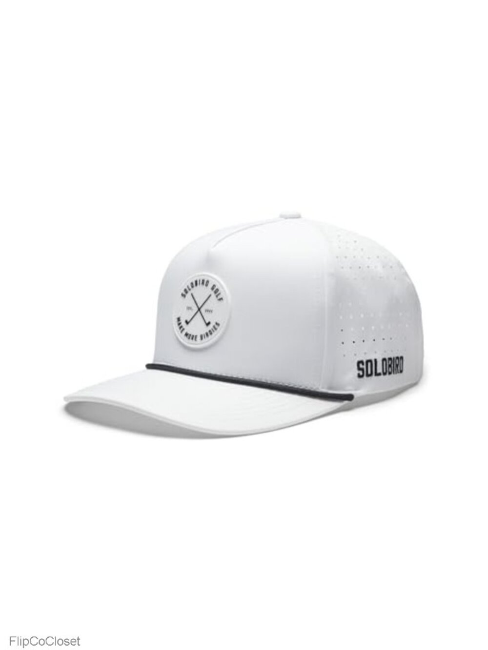 Snapback Golf Hat with Rope - Adjustable Nylon Spandex